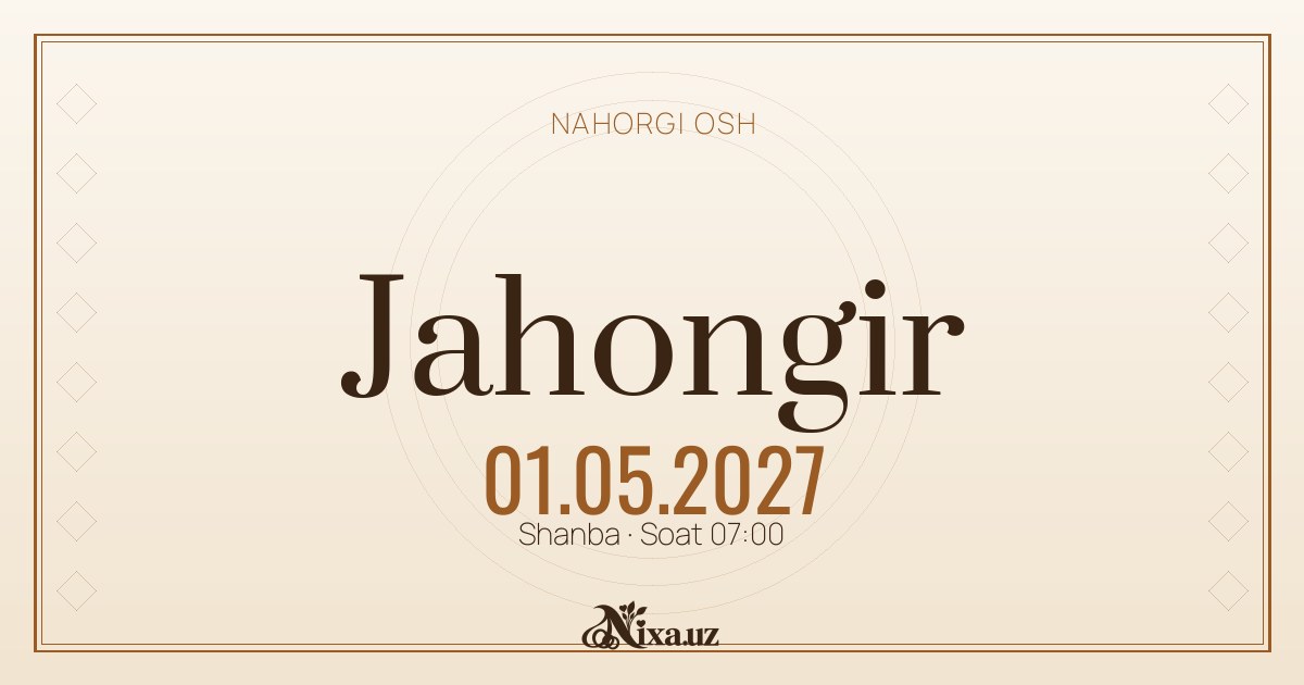 Lagan — to‘y taklifnomasi shabloni (Jahongir & Nilufar)