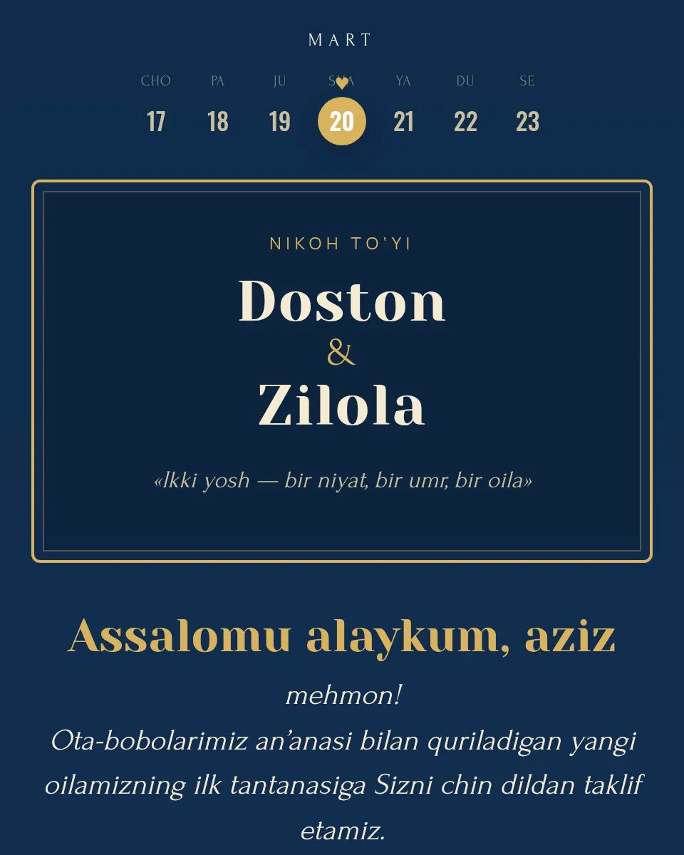 Doston & Zilola — Атлас
