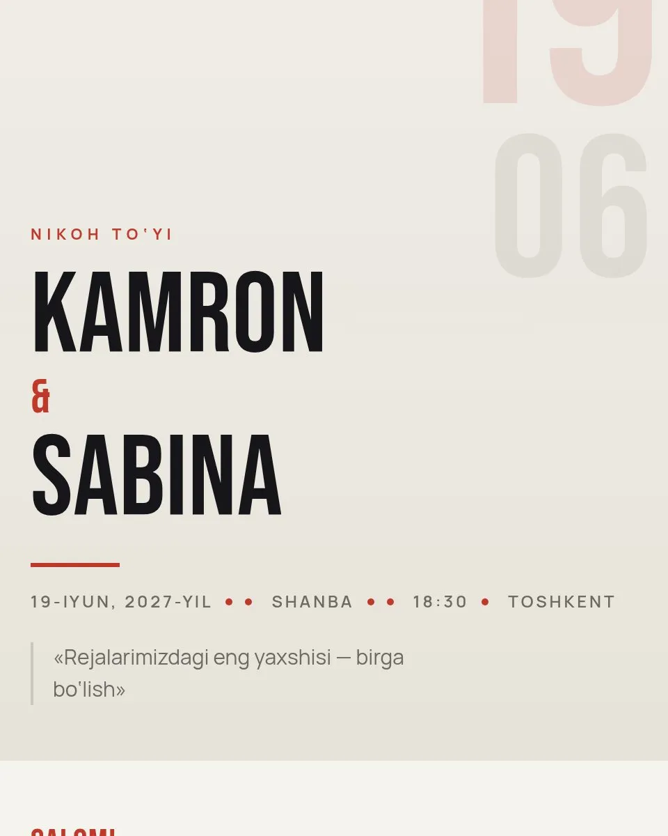 Kamron & Sabina — Afisha