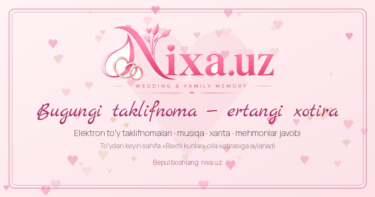 Meros — to‘y taklifnomasi shabloni (Behruz & Mahliyoxon)